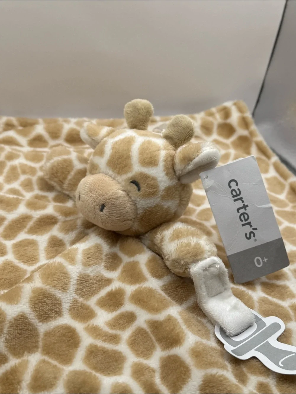 NWT Carters Giraffe Lovey Stuffed Animal Plush Soother Blanket Pacifier Holder